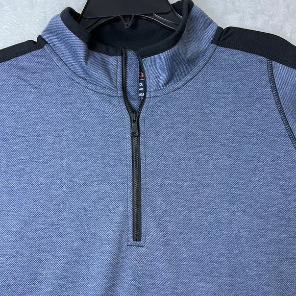 Hawke Co Men's Blue Black Pullover Sweater 1/2 Zip Large - Picture 4 of 13